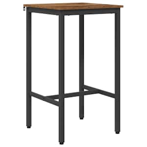 vidaXL Baarilaud 52 x 52 x 90 cm Tehispuit Vana puit Ristk&uuml;lik