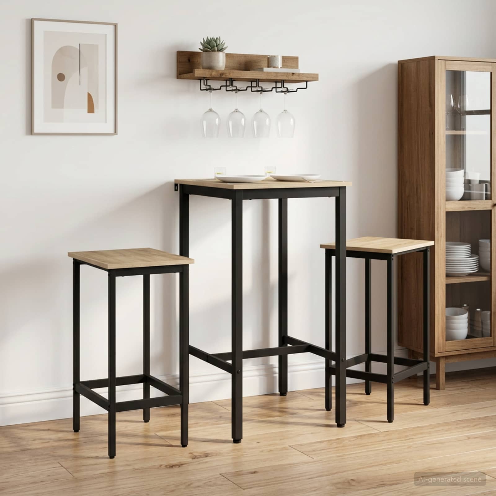 vidaXL Barstol 2 stk. Sonoma eik 40 x 32 x 64 cm Konstruert tre