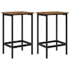 vidaXL Baaritool 2 tk Vana puit 40 x 32 x 64 cm Tehispuit