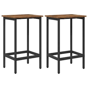 vidaXL Baaritool 2 tk Vana puit 40 x 32 x 64 cm Tehispuit