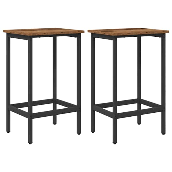 vidaXL Baaritool 2 tk Vana puit 40 x 32 x 64 cm Tehispuit