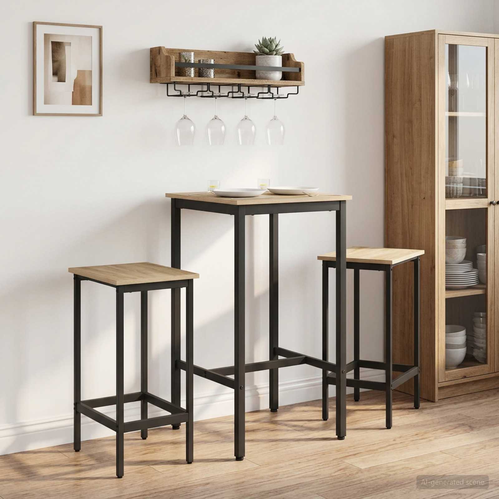 vidaXL Barbord 52 x 52 x 110 cm Konstruerat trä Sonoma-ek Rektangulär