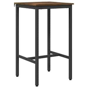 vidaXL Baarilaud 52 x 52 x 110 cm Tehispuit Suitsutatud tamm Ristk&uuml;lik
