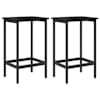 vidaXL Baaritool 2 tk Must tamm 40 x 32 x 74 cm Tehispuit