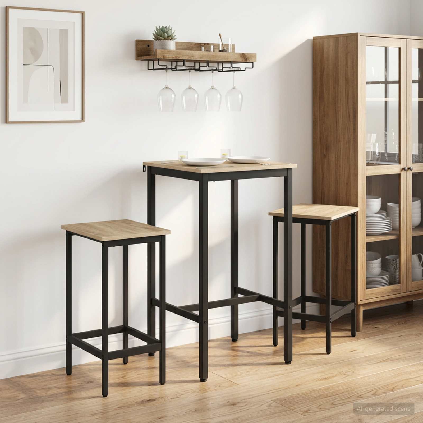 vidaXL Baarijakkara 2 kpl Sonoma-tammi 40 x 32 x 74 cm Tekninen puu