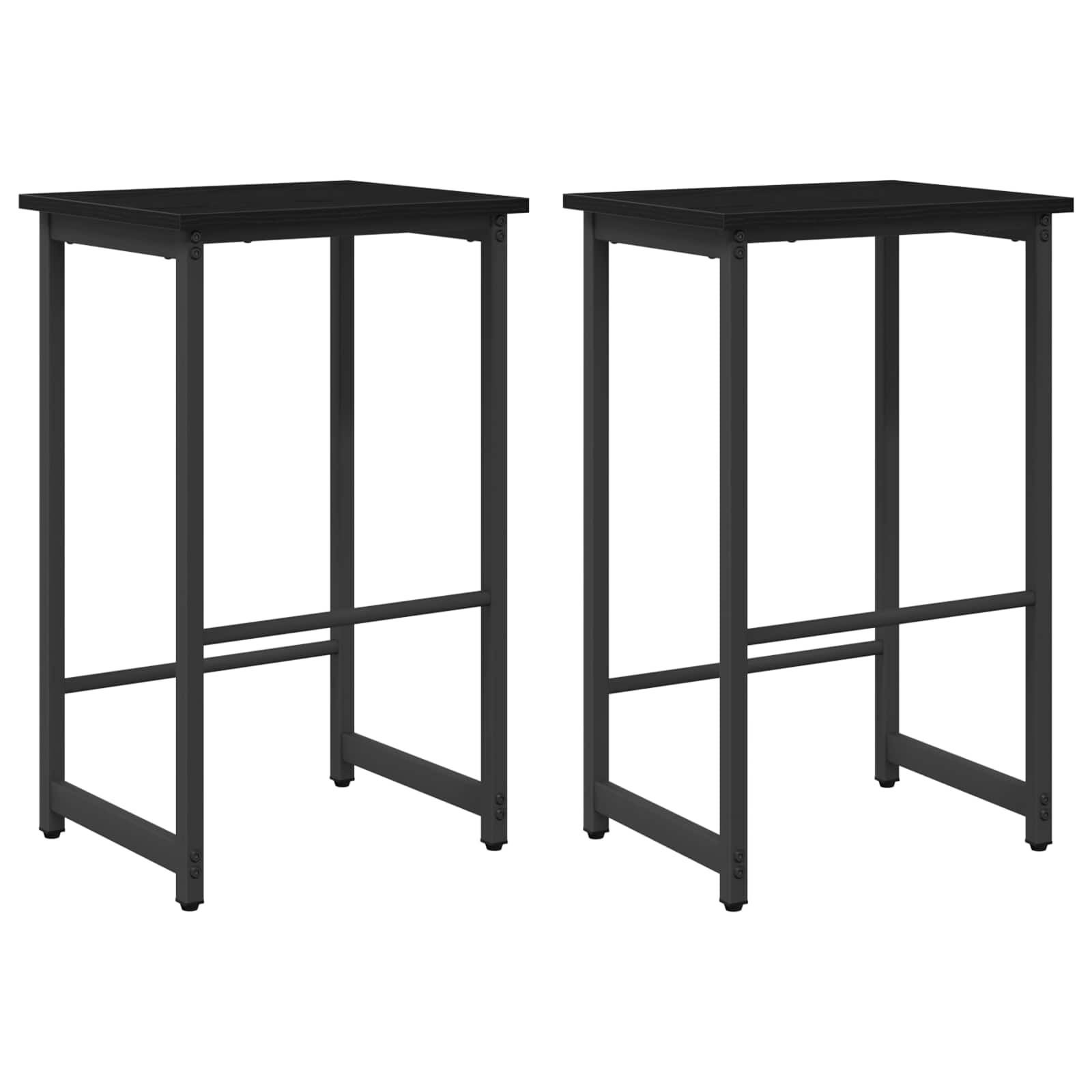 Baarijakkara 2 kpl Musta tammi 40 x 32 x 64 cm Tekninen puu - Image 2