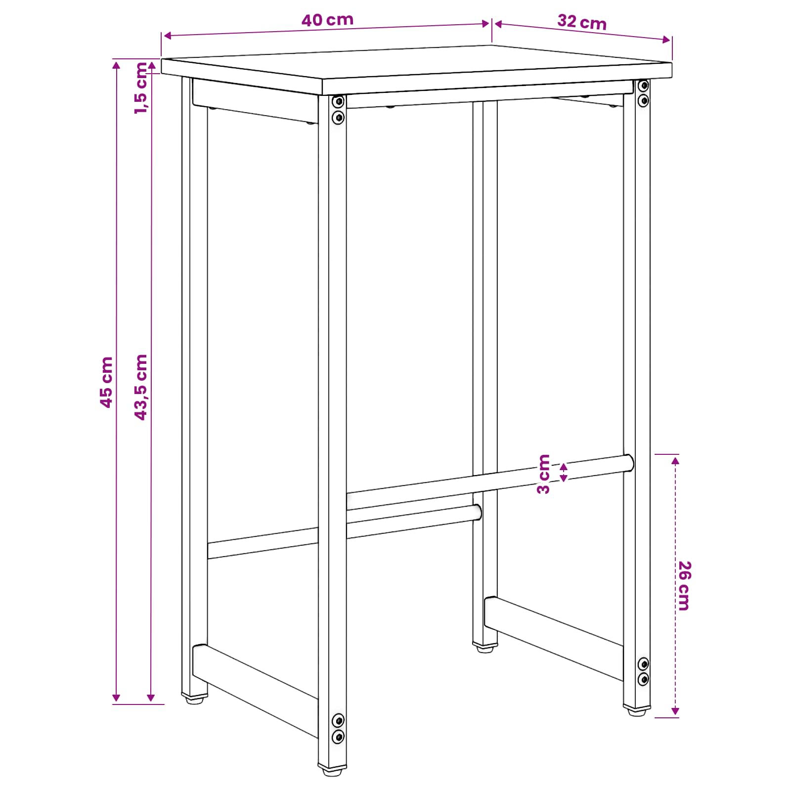 Baarijakkara 2 kpl Musta tammi 40 x 32 x 64 cm Tekninen puu - Image 6