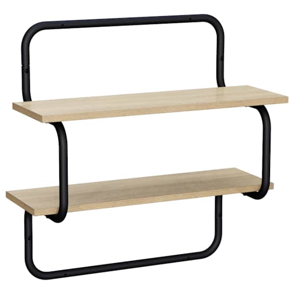 vidaXL 2-tasandiline seinariiul Sonoma tamm 80 x 24,5 x 61 cm