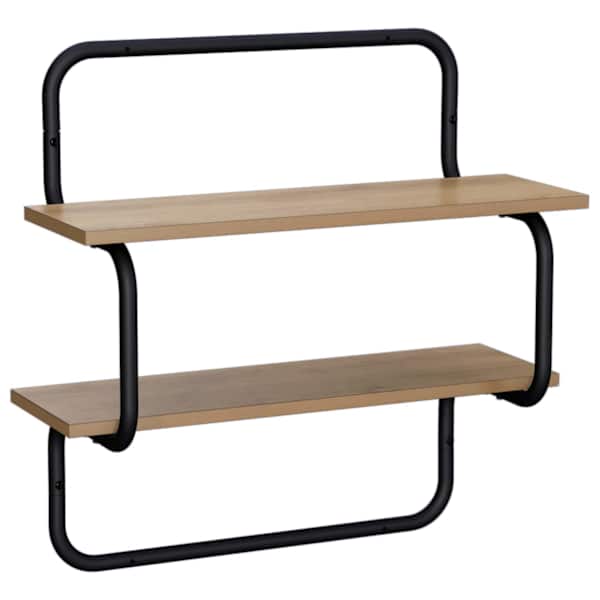 vidaXL 2-tasandiline seinariiul Artisan tamm 60 x 24,5 x 61 cm