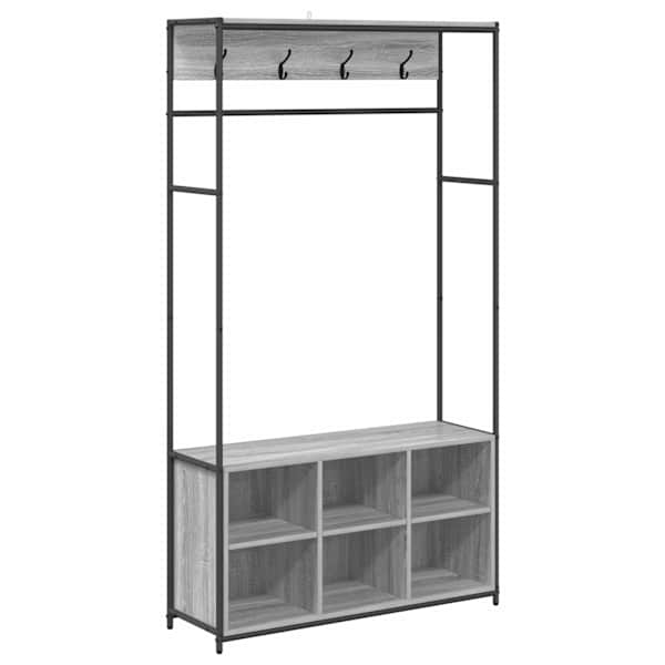 vidaXL Riidenagi koos kingahoidjaga Hall Sonoma 100 x 32 x 180,5 cm