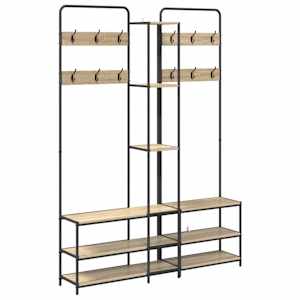 vidaXL Riidenagi koos kingahoidjaga Sonoma tamm 143 x 30 x 199,5 cm
