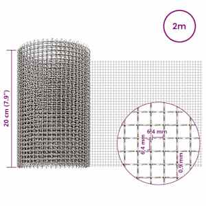 Síťovina 20 x 200 cm 3 Mesh Nerezová ocel 201 Stříbrná - obrázek 6