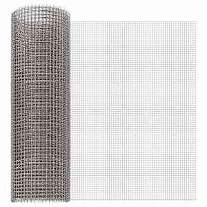 vidaXL V&otilde;rgusilm 40 x 500 cm 3 Mesh Roostevaba teras 201 H&otilde;bedane