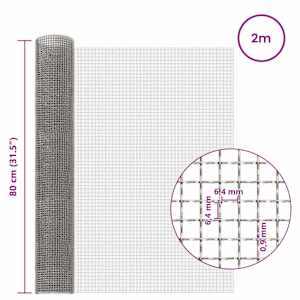 Síťovina 80 x 200 cm 3 Mesh Nerezová ocel 201 Stříbrná - obrázek 6