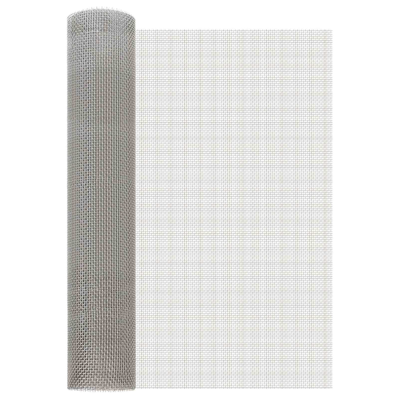vidaXL Ecran din plasă 60 x 200 cm 6 Mesh Oțel Inoxidabil 201 Argintiu