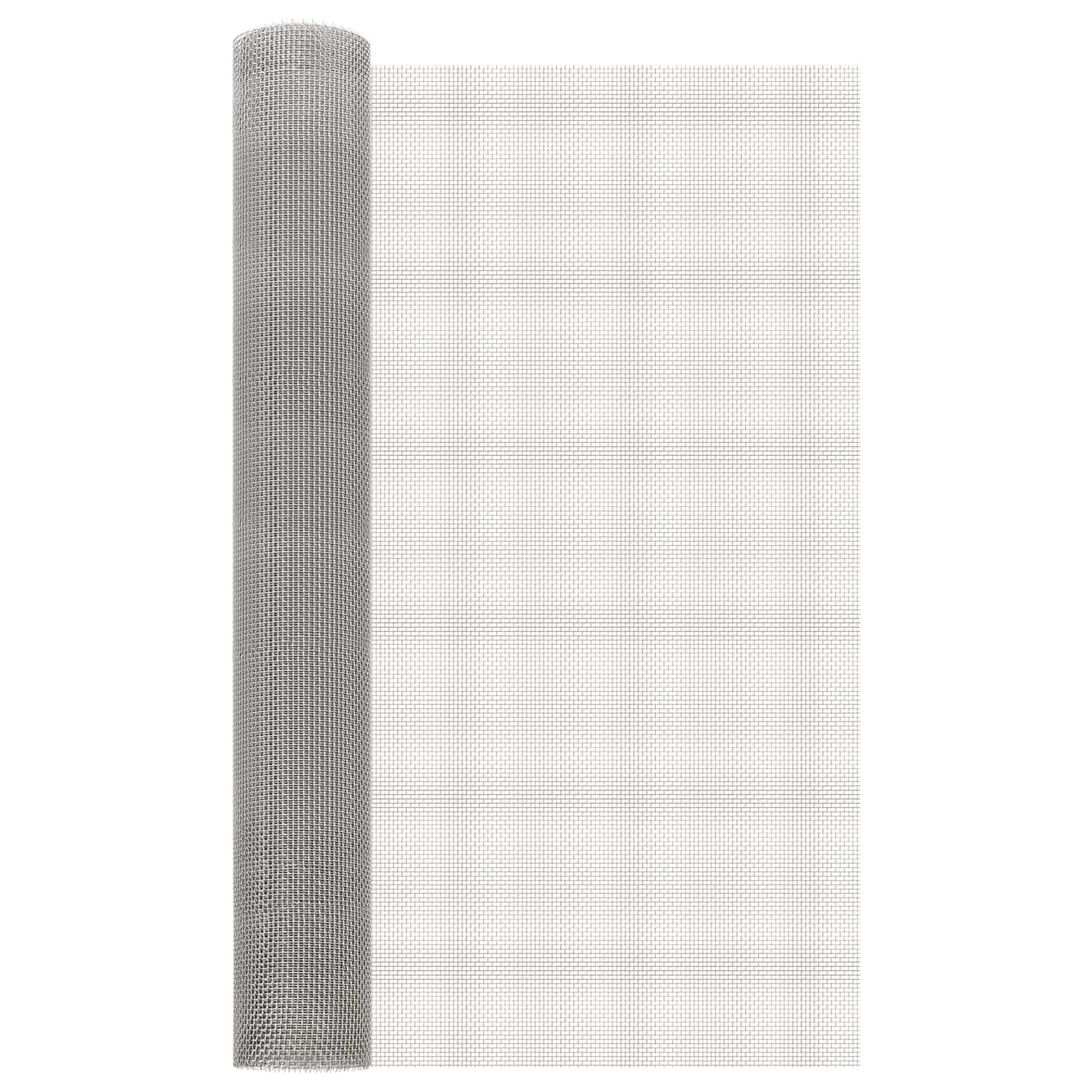 vidaXL Ecran din plasă 80 x 500 cm 6 Mesh Oțel Inoxidabil 201 Argintiu