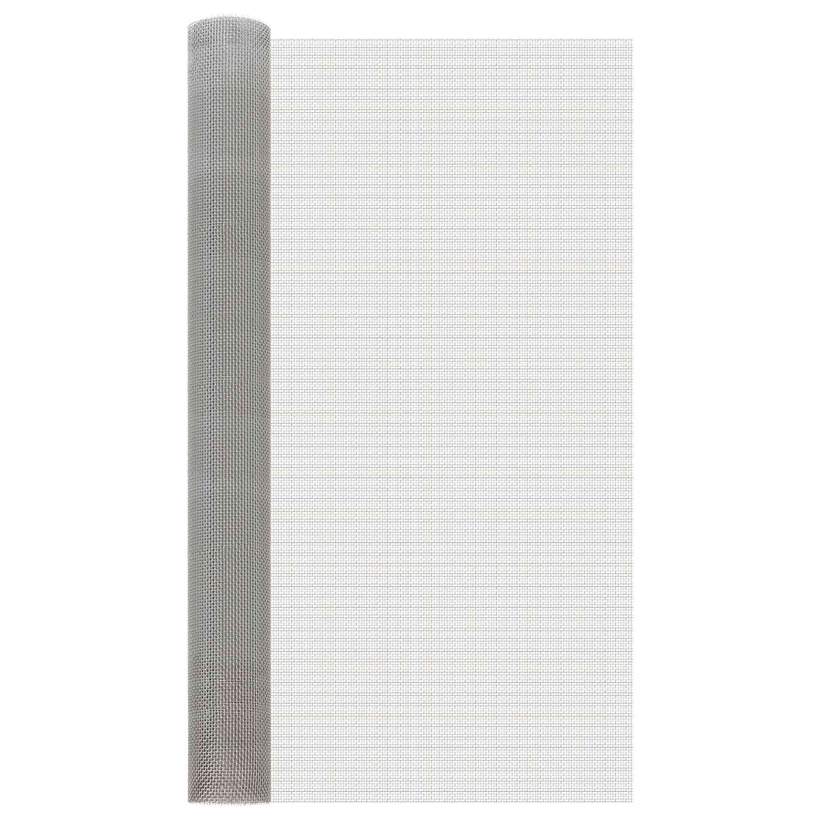 vidaXL Ecran din plasă 100 x 500 cm 6 Mesh Oțel Inoxidabil 201