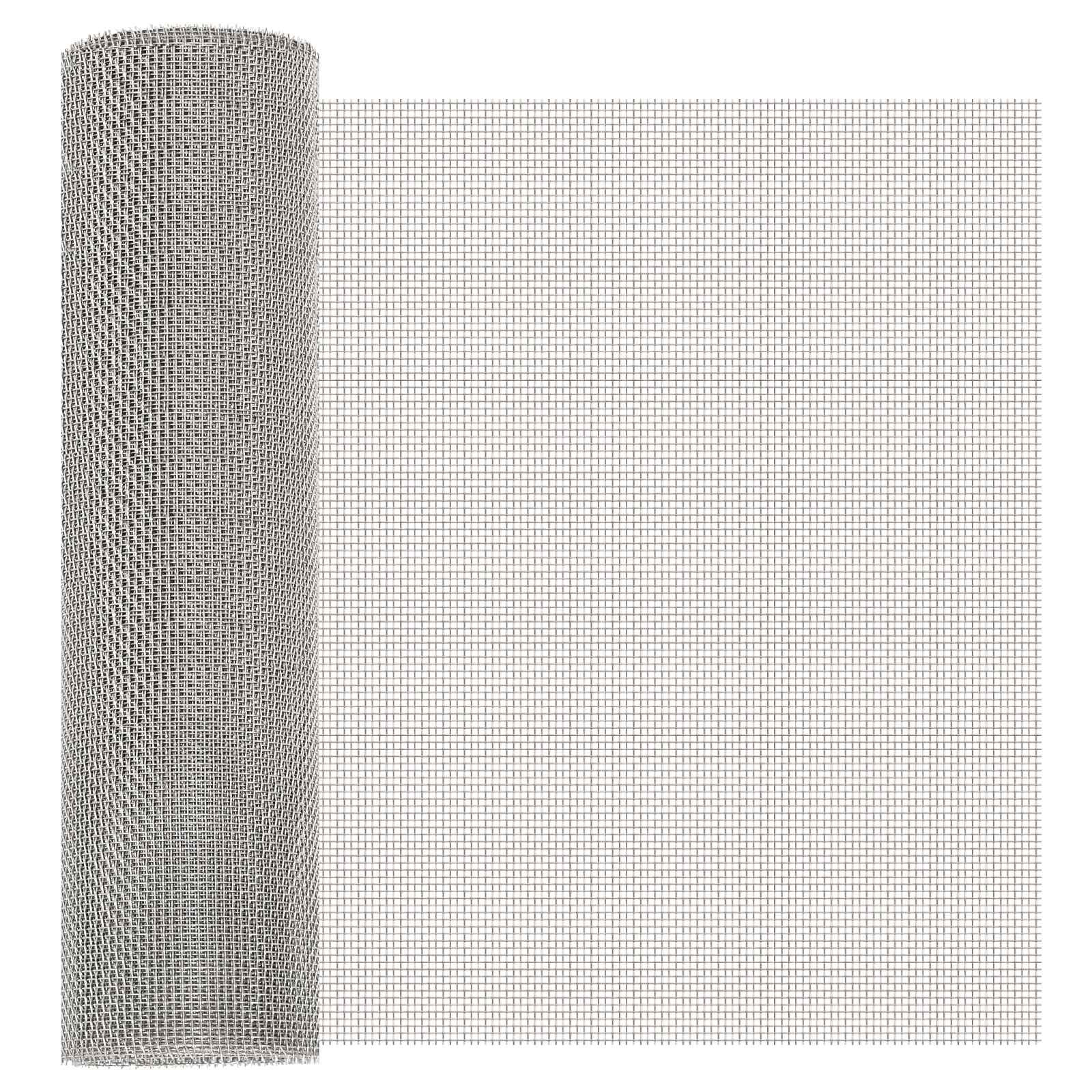 vidaXL Ecran din plasă 40 x 500 cm 8 Mesh Oțel Inoxidabil 201 Argintiu