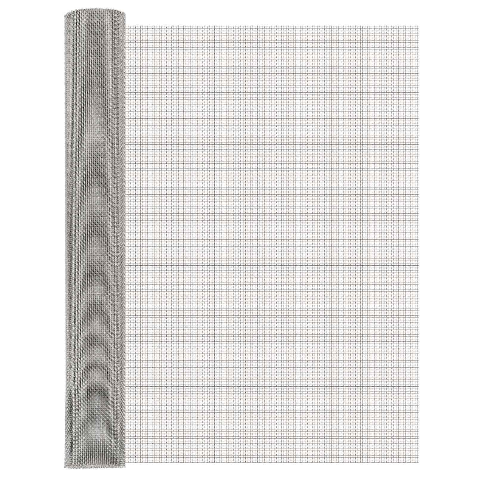 vidaXL Ecran din plasă 80 x 200 cm 8 Mesh Oțel Inoxidabil 201 Argintiu
