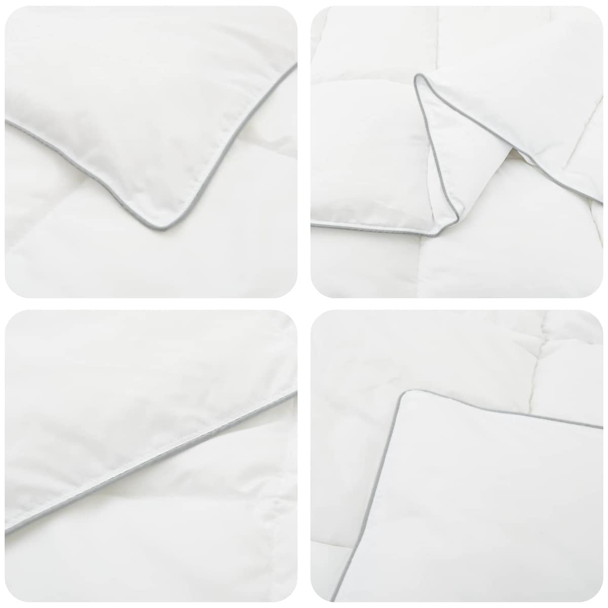 Duvet og Pude Sæt Vinter 350 gsm Bambusfiber Hvid - Billede 6