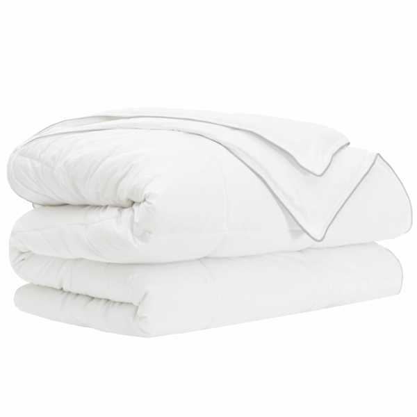 vidaXL T&auml;ispika aasta tekk Valge 200 x 200 cm Bambuskiud