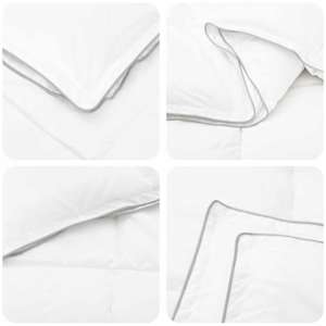 Celoroční přikrývka Bílá 260 x 220 cm Bambusové vlákno - obrázek 6