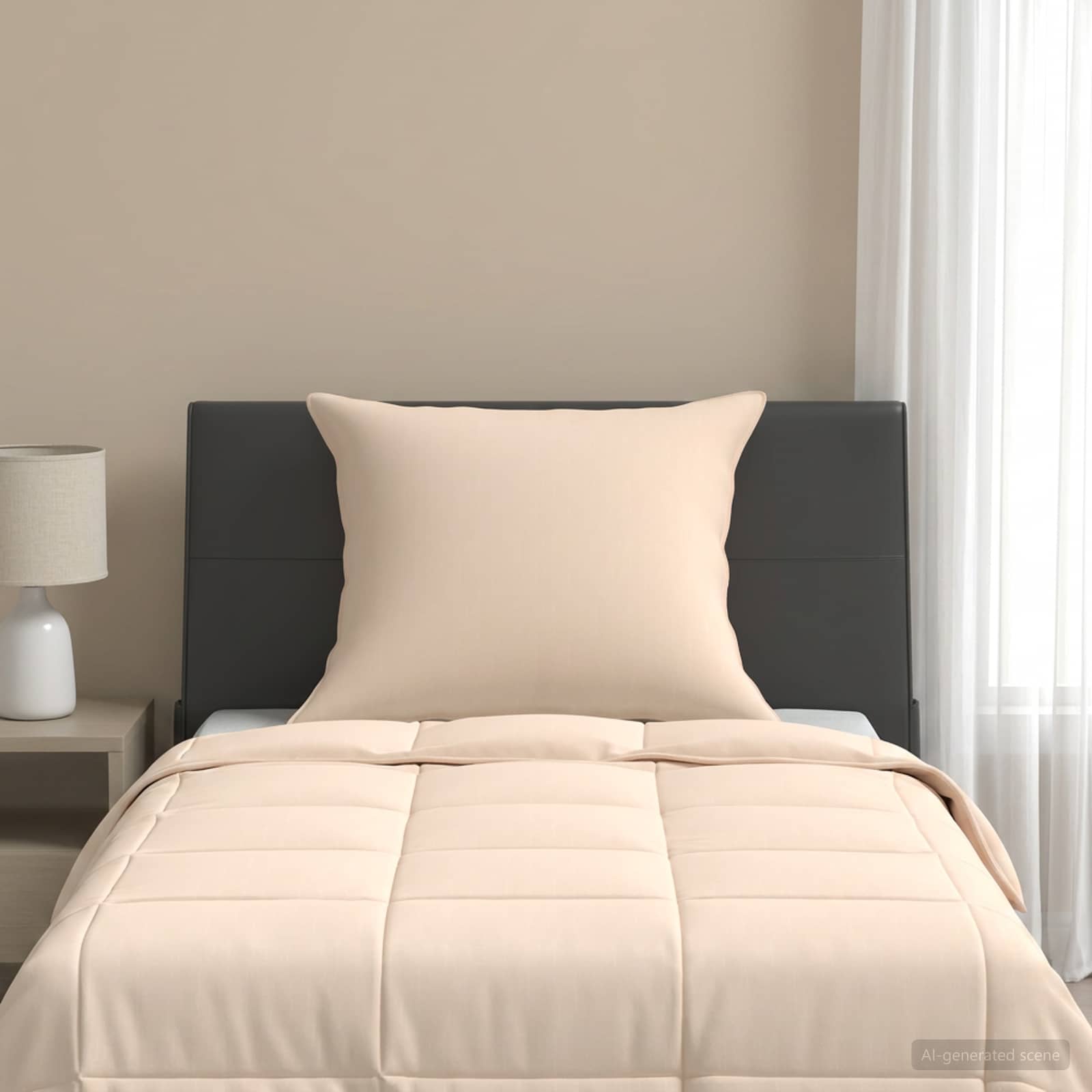 vidaXL Hovedpude 50 x 50 cm Hele sæsoner Kapok Fiber Beige