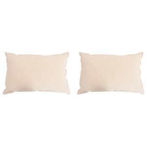 Polštář 2 pcs Béžová 60 x 80 cm Vlákno kapok - obrázek 1