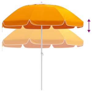 Zahradní slunečník 160 cm 170T polyester Oranžová - obrázek 5