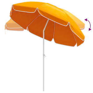 Zahradní slunečník 160 cm 170T polyester Oranžová - obrázek 6