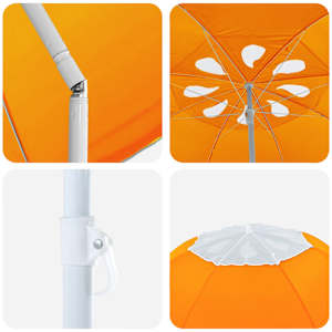 Zahradní slunečník 240 cm 170T polyester Oranžová - obrázek 4
