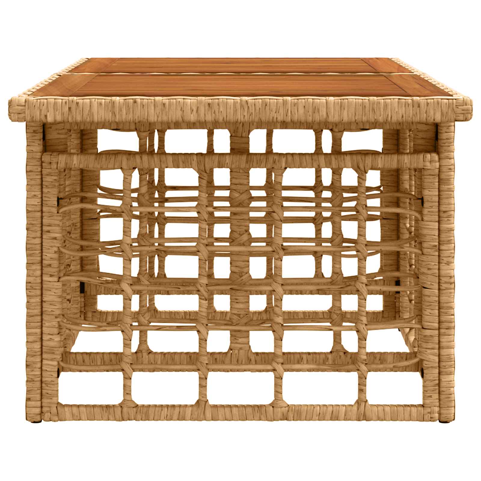 Aialaud Naturaalne 100 x 55 x 37 cm PE Rattan ja Klaas 4 Kõik vajalik sinu aeda ja koju! Aialaud Naturaalne 100 x 55 x 37 cm PE Rattan ja Klaas - Image 4
