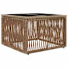 vidaXL Aialaud Bež ja must 55 x 55 x 37 cm PE Rattan ja Klaas