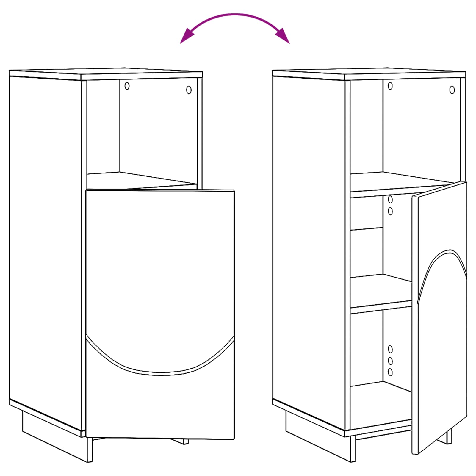 vidaXL Badezimmerschrank-Set 2 stk. Grau Sonoma Holzwerkstoff – Bild 8