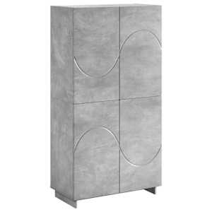 vidaXL K&otilde;rge kapp Betoonhall 79 x 41 x 151 cm Tehispuit