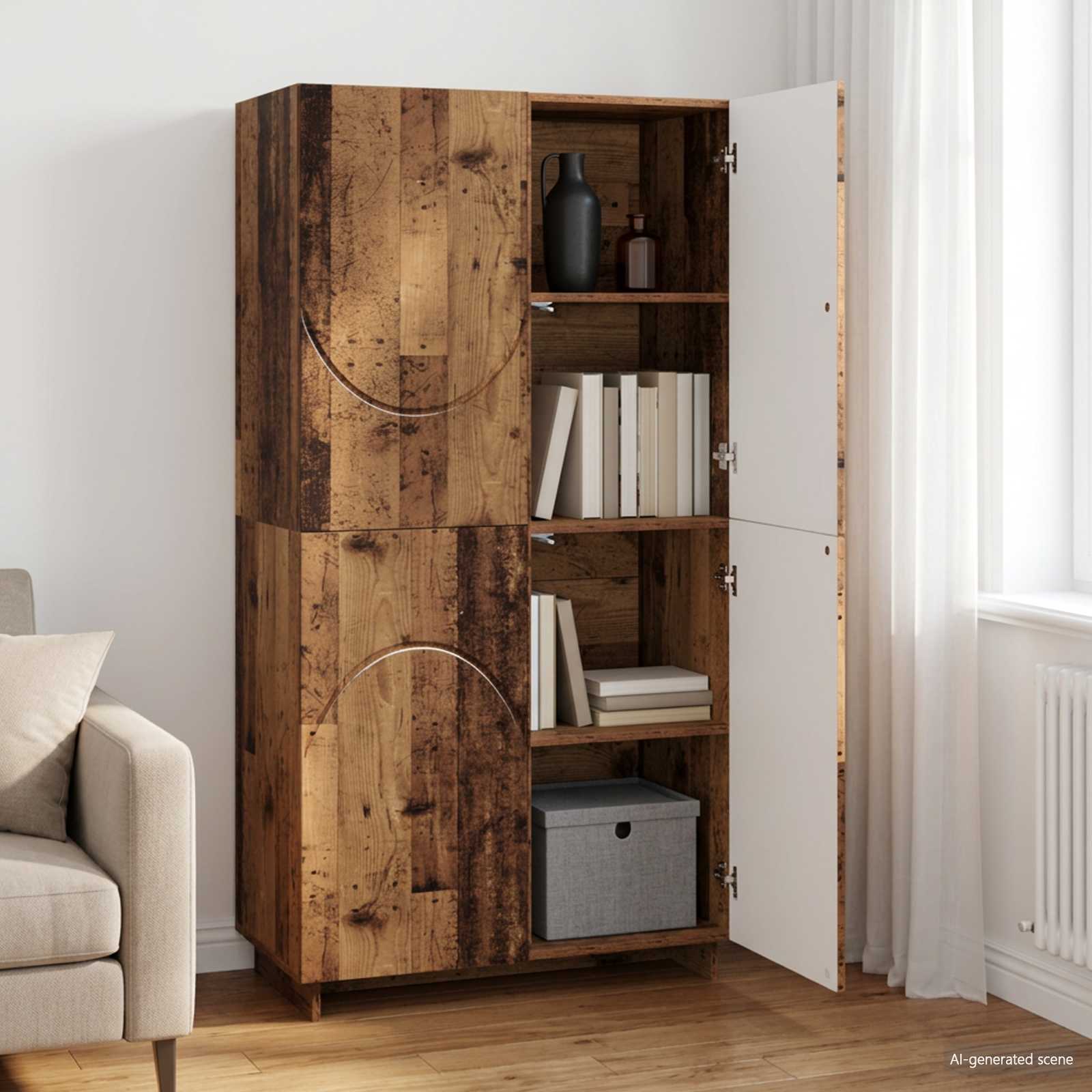Висок шкаф Дъбова дървесина 79 x 41 x 151 см