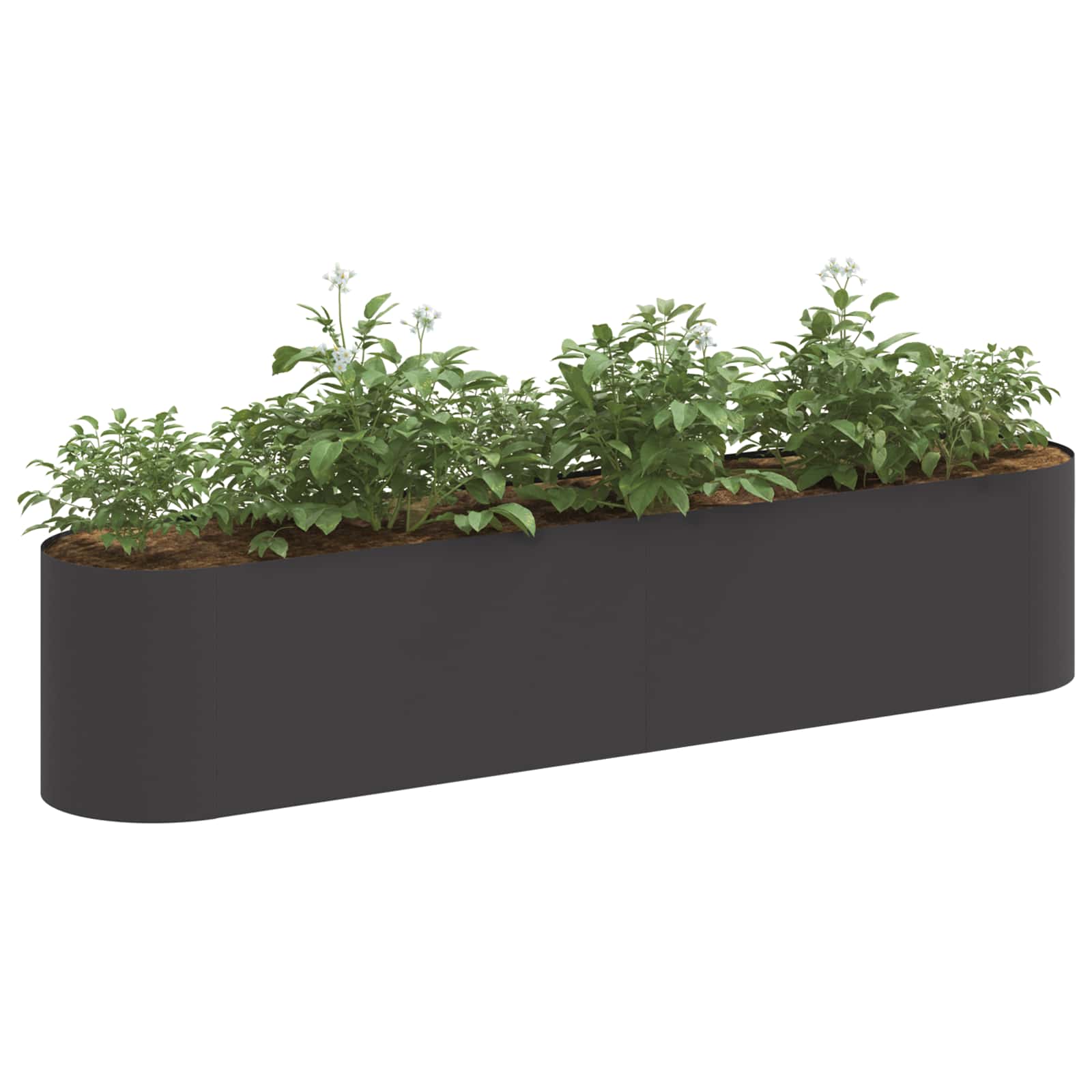 Verhoogd Tuinbed Zwart 200 x 40 x 40 cm image 2