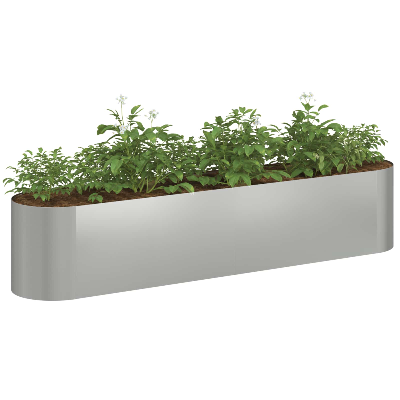 Verhoogd Tuinbed Gegalvaniseerd staal 200 x 40 x 40 cm image 2