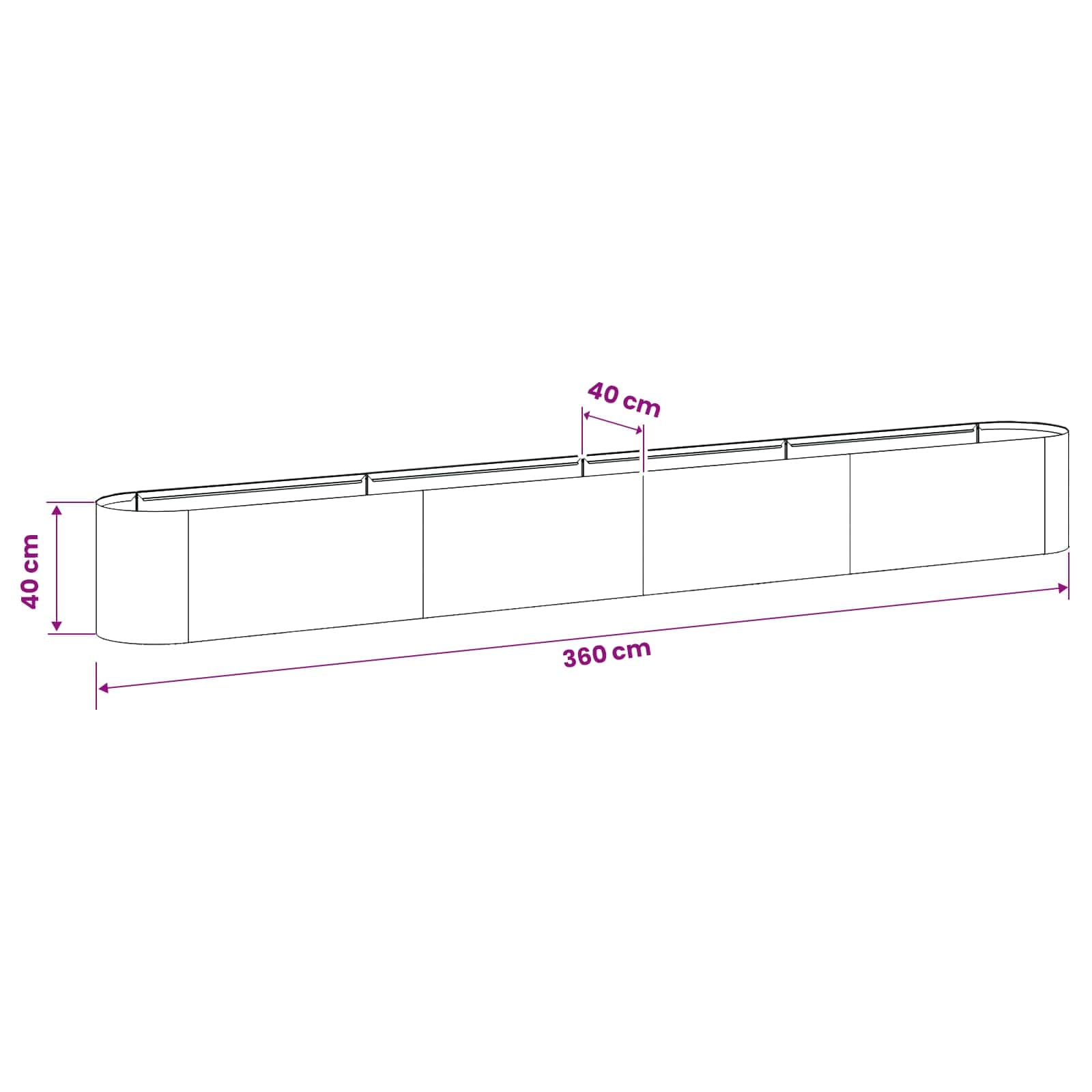 Verhoogd Tuinbed Wit 360 x 40 x 40 cm image 7