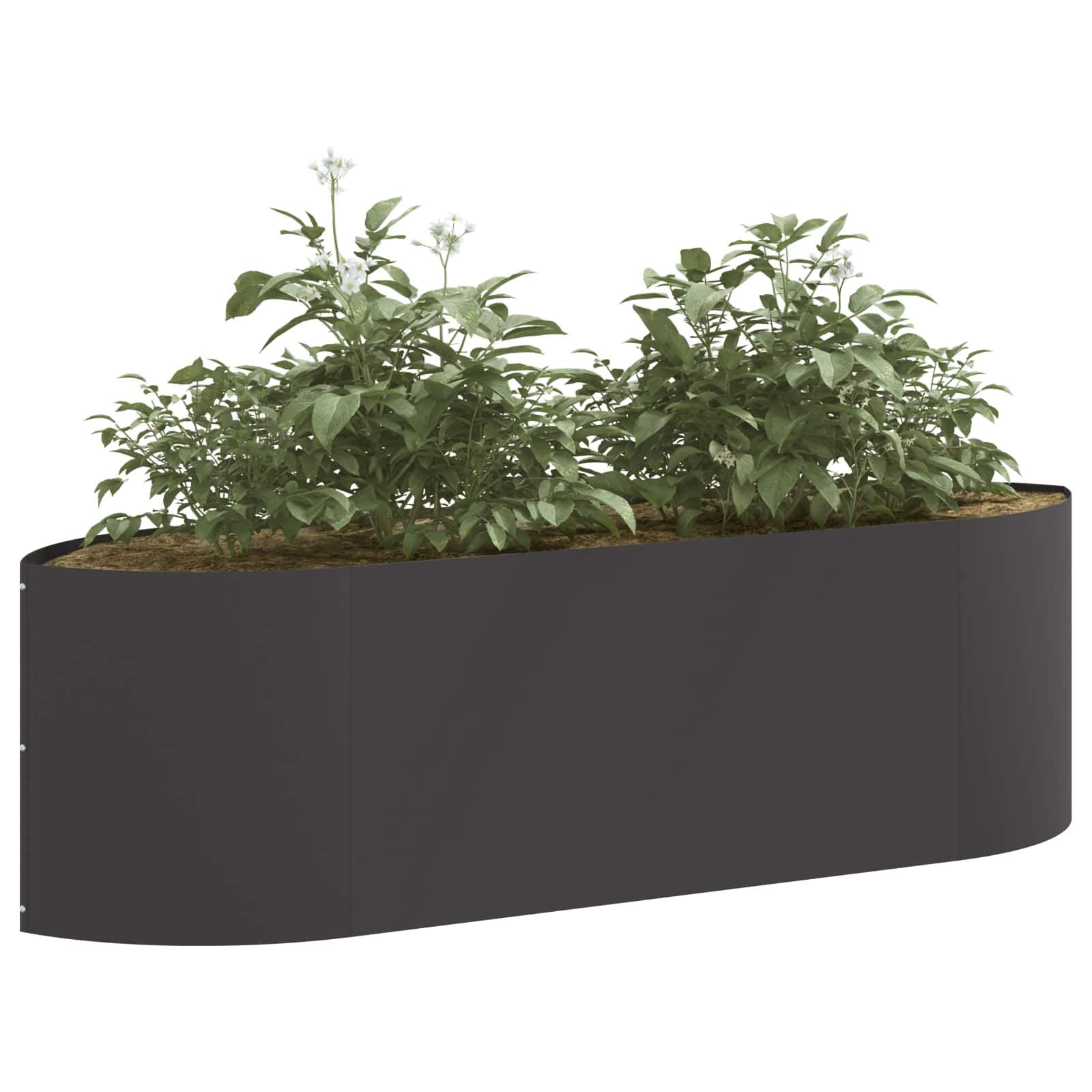 Verhoogd Tuinbed Zwart 140 x 40 x 40 cm Staal image 2