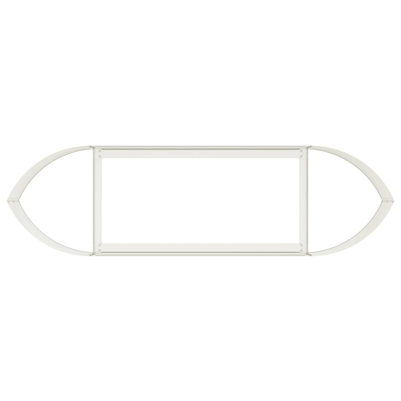 Verhoogd Tuinbed Wit 140 x 40 x 40 cm Staal image 4
