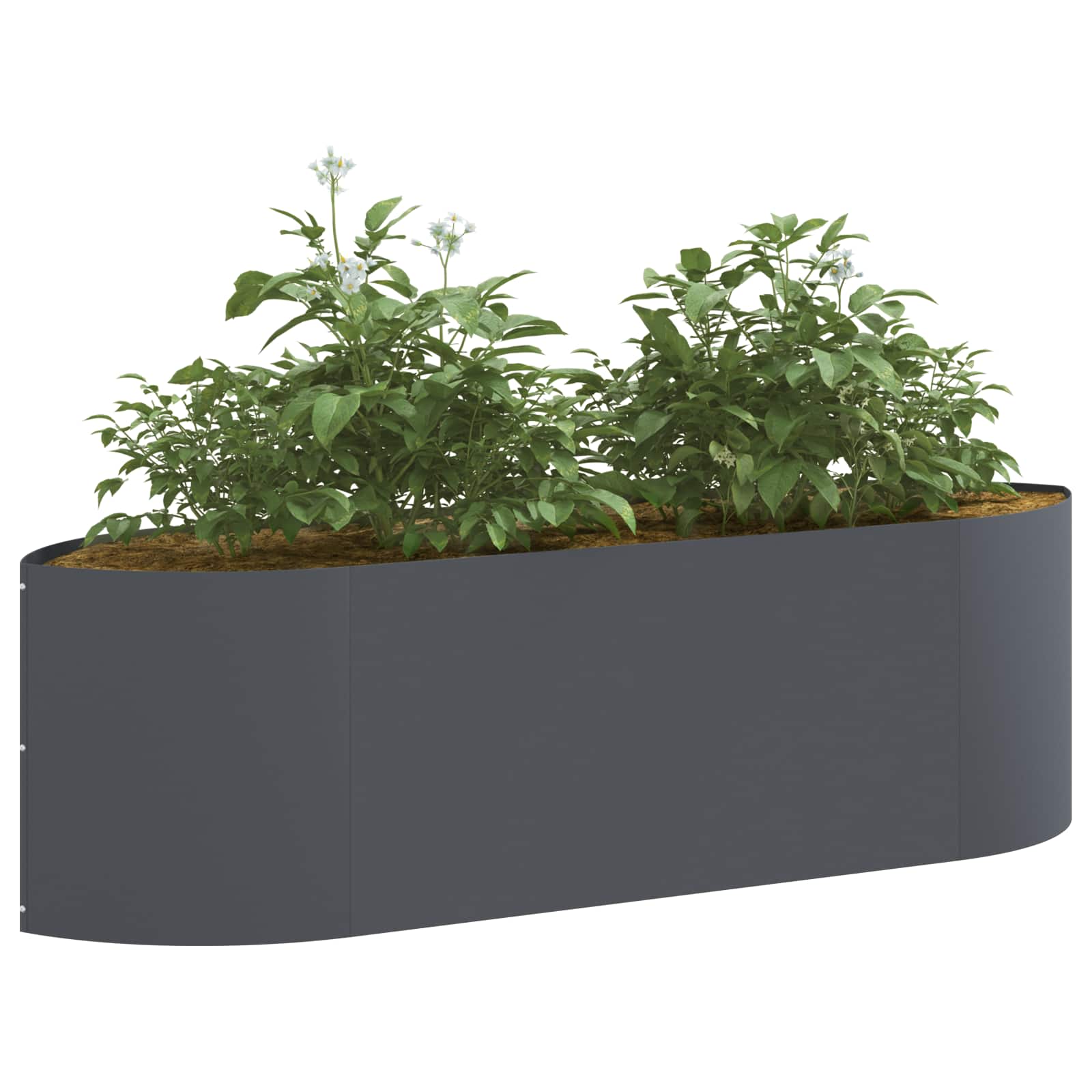 Verhoogd Tuinbed Antracietkleurig 140 x 40 x 40 cm Staal image 2