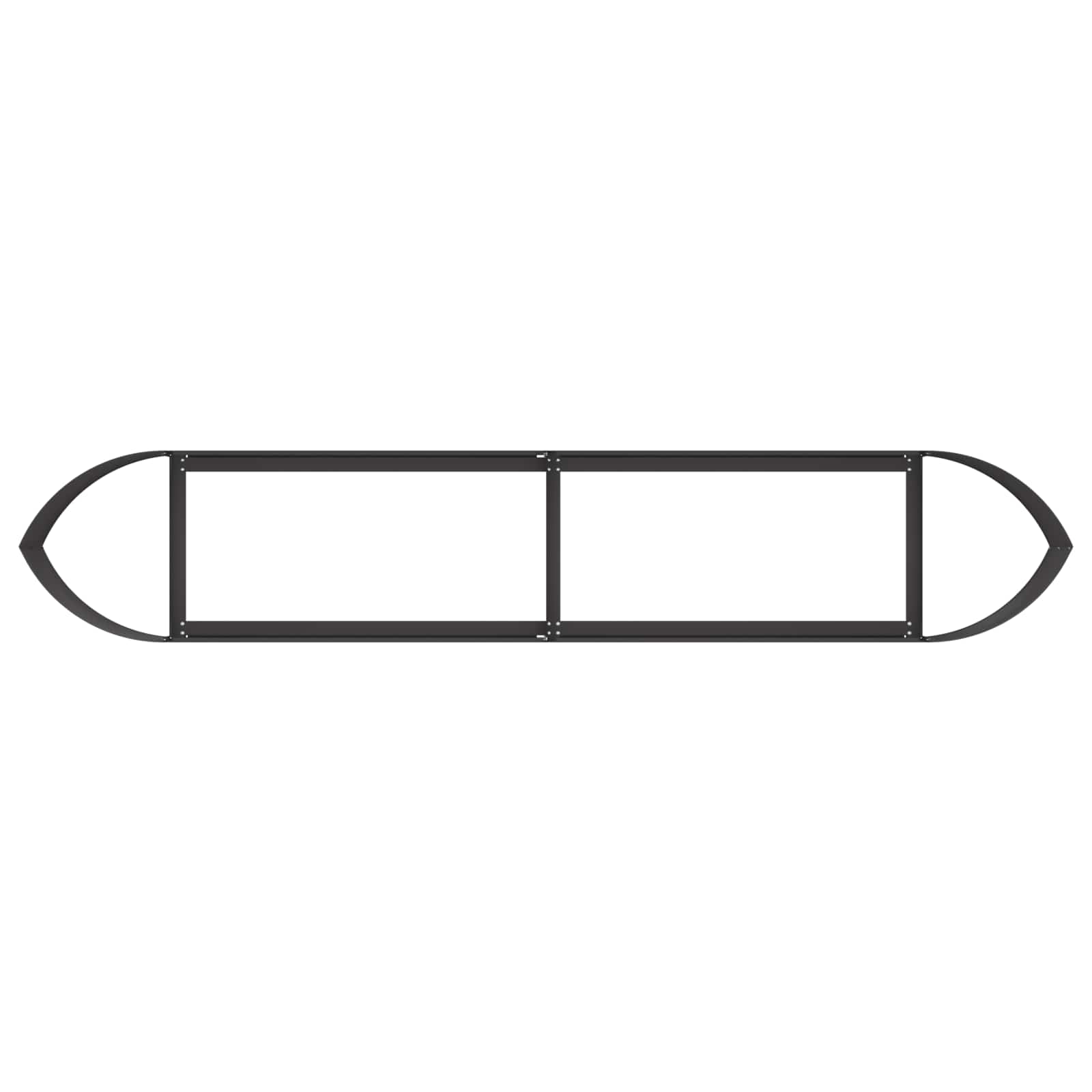 Verhoogd Tuinbed Zwart 220 x 40 x 40 cm Staal image 4