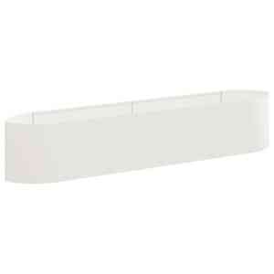 vidaXL T&otilde;stetud Aiapeenar Valge 220 x 40 x 40 cm Teras
