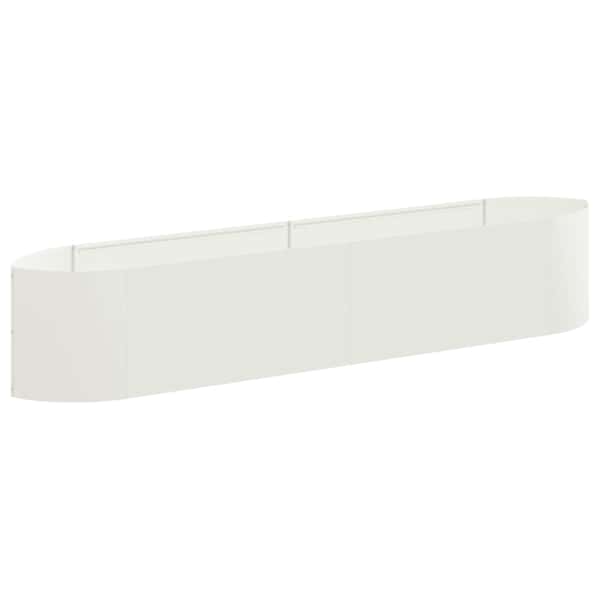 vidaXL T&otilde;stetud Aiapeenar Valge 220 x 40 x 40 cm Teras
