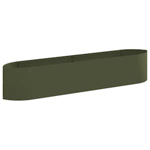 vidaXL T&otilde;stetud Aiapeenar Oliiviroheline 220 x 40 x 40 cm Teras