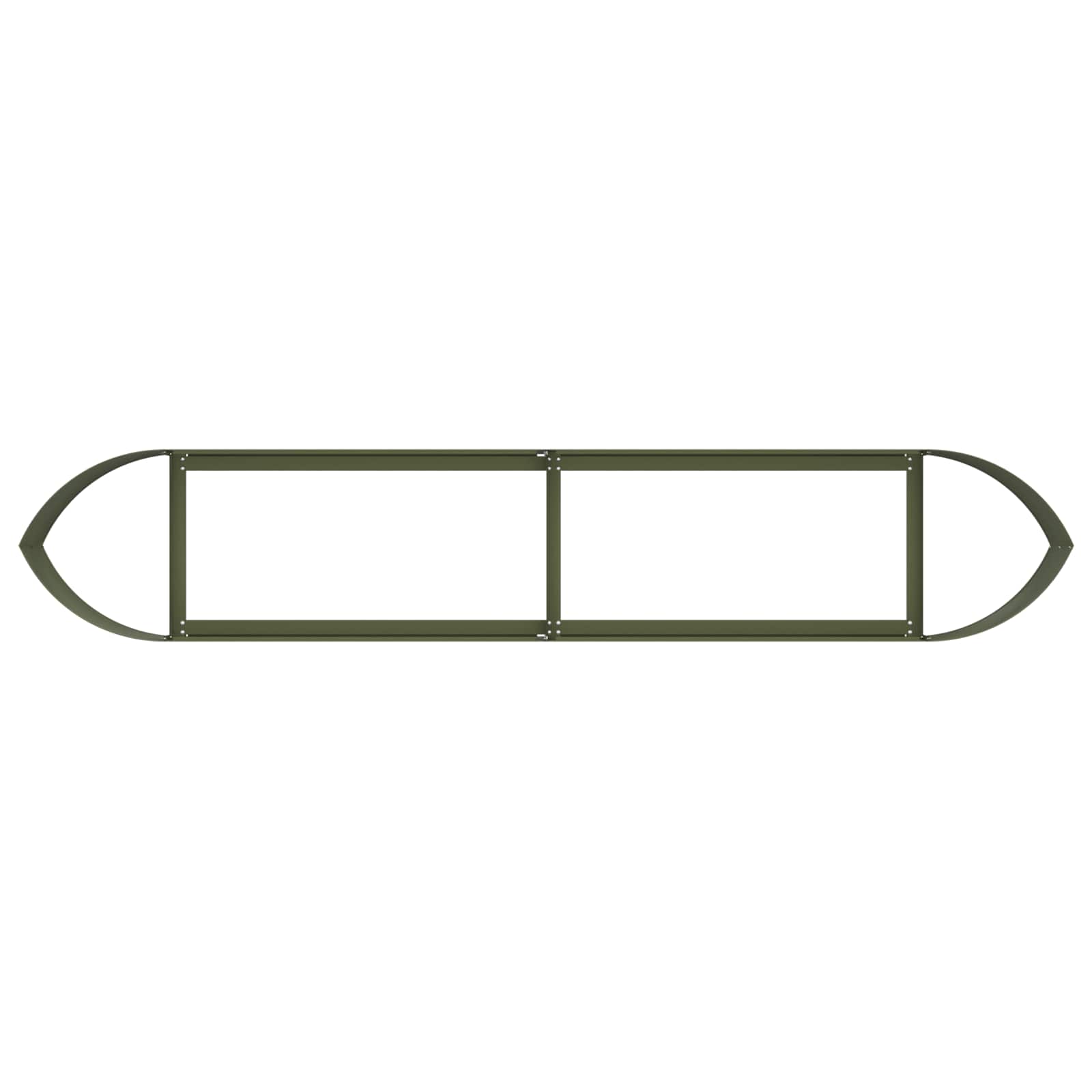 Verhoogd Tuinbed Olijfgroen 220 x 40 x 40 cm Staal image 4