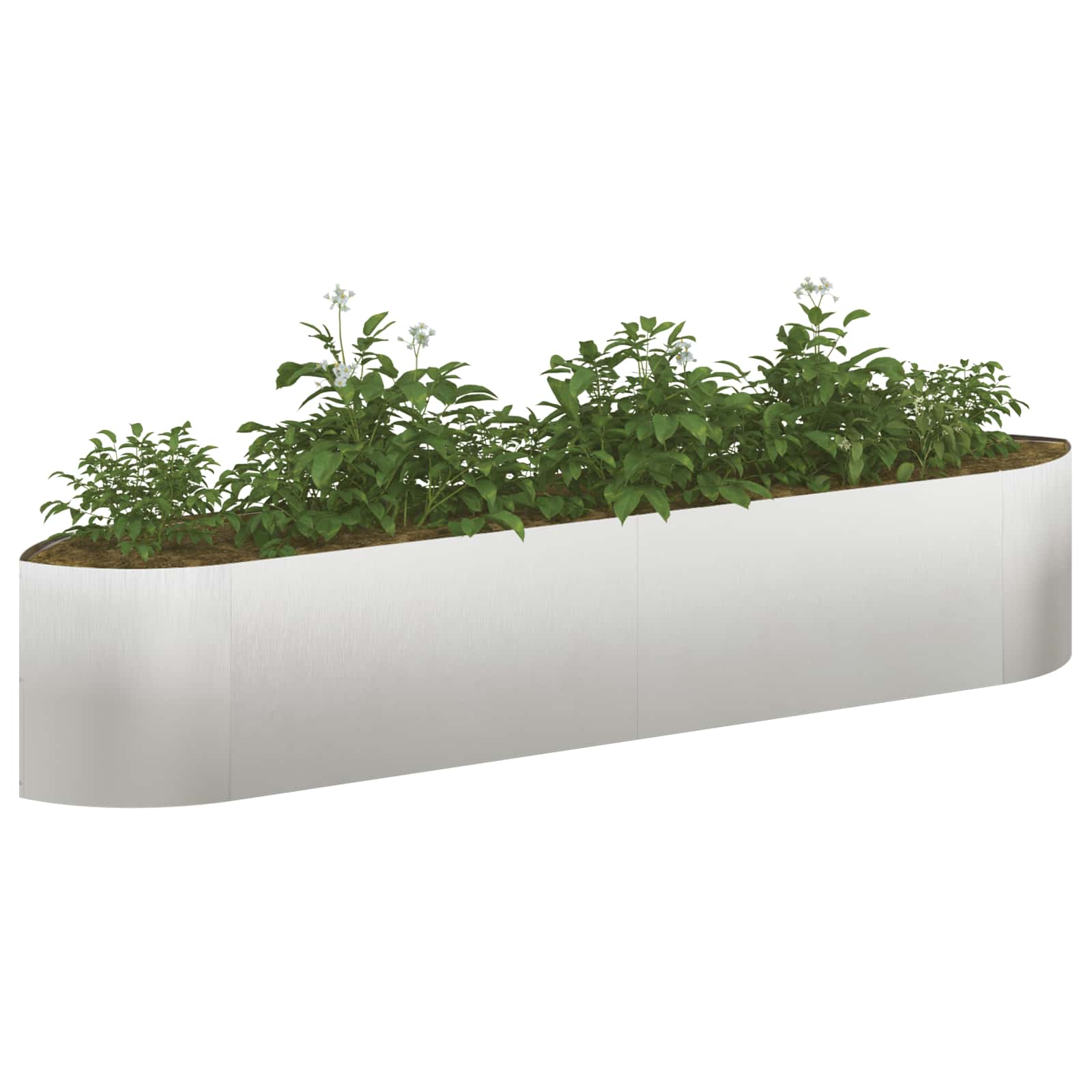Verhoogd Tuinbed Roestvrij staal 220 x 40 x 40 cm Staal image 2