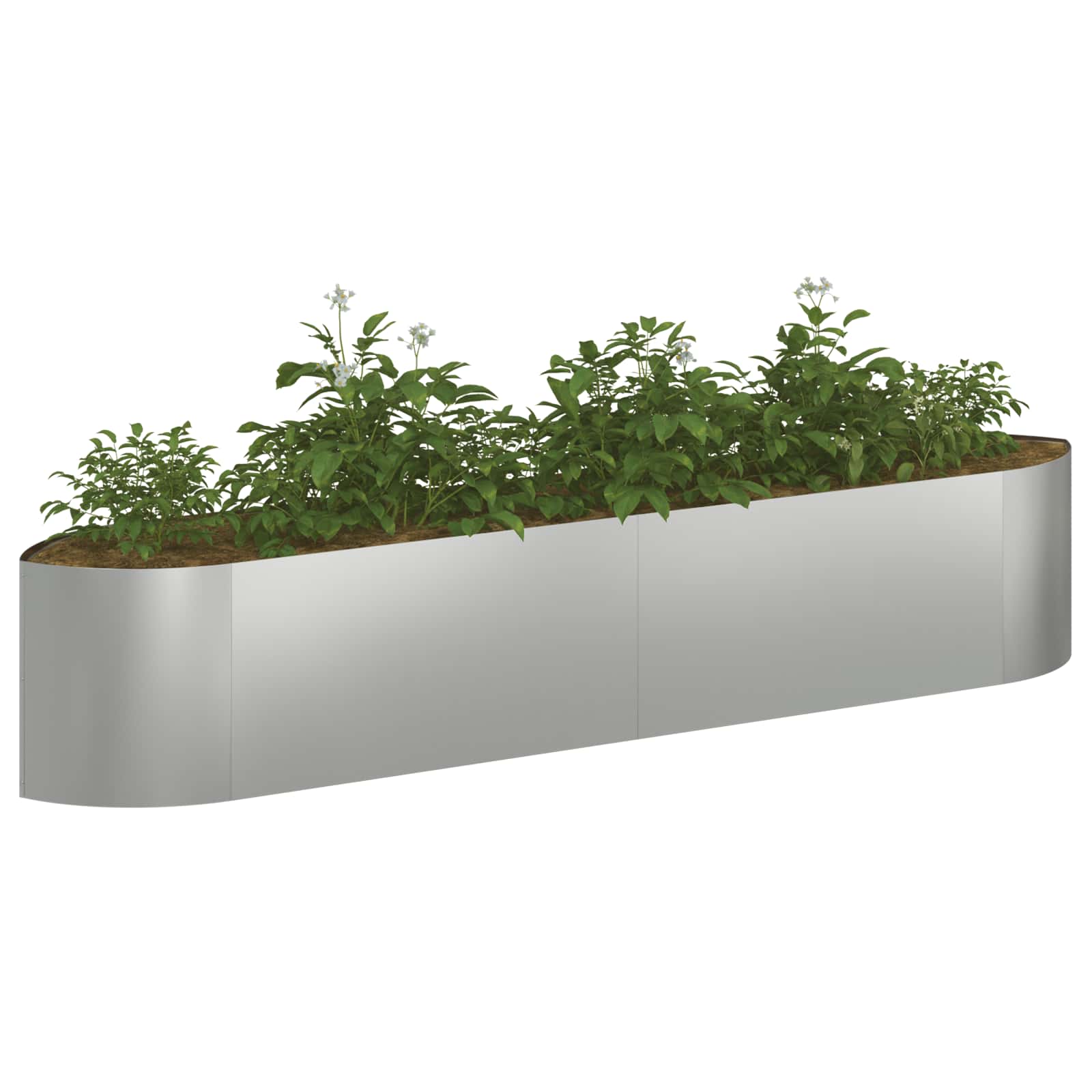 Verhoogd Tuinbed Gegalvaniseerd staal 220 x 40 x 40 cm Staal image 2