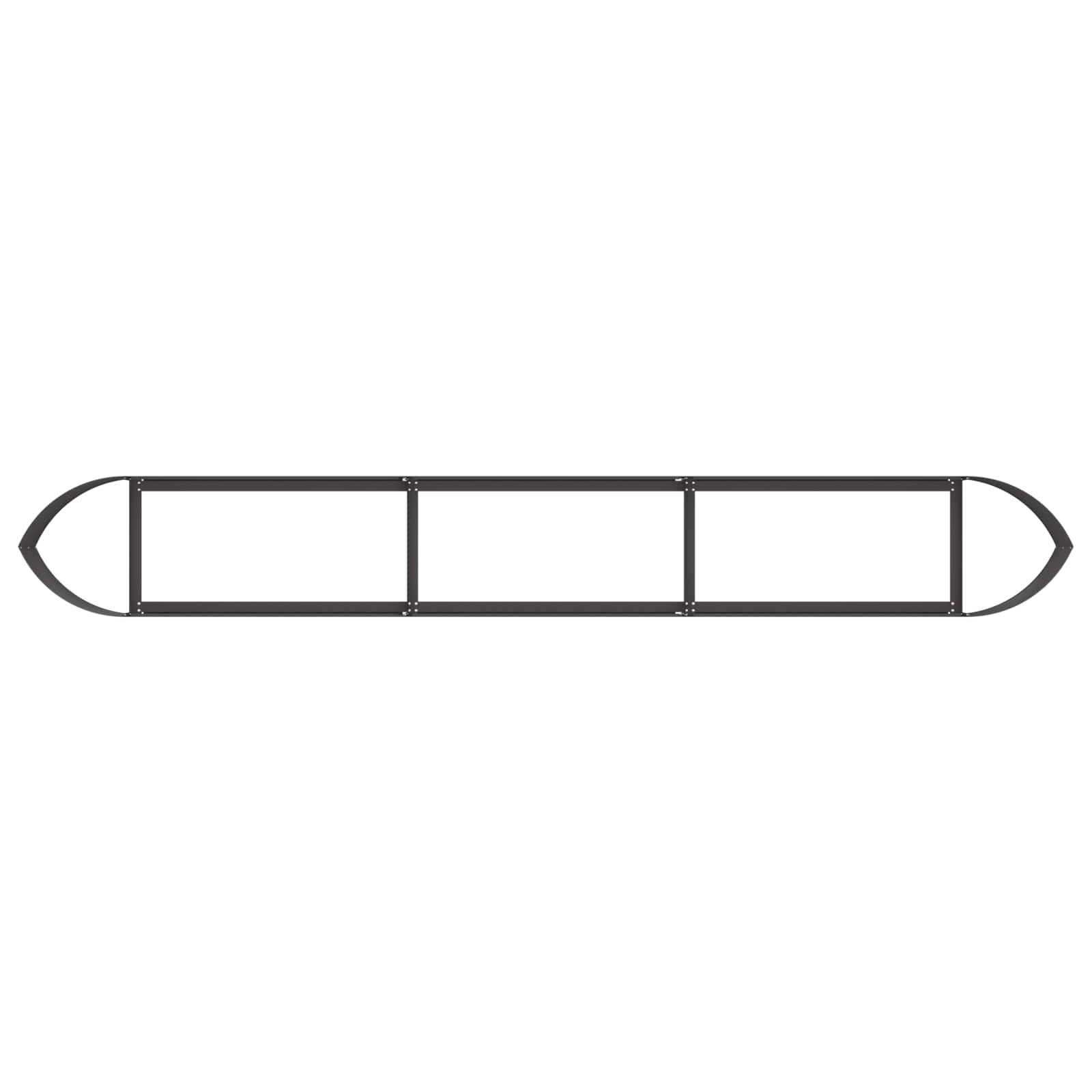Verhoogd Tuinbed Zwart 300 x 40 x 40 cm Staal image 4